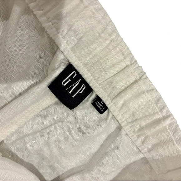 GAP Off White High Rise Linen-Cotton Utility Joggers with Washwell NWT - Picture 5 of 10